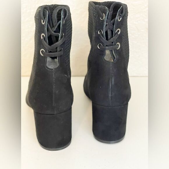 Schutz Emilia Women's Knit lace up Ankle Bootie Black Booties 6. NWB - Picture 9 of 13